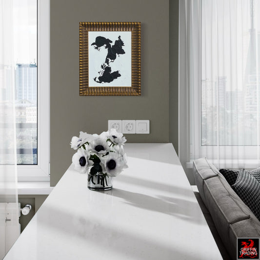 UNCHARTED Black and White Abstract Painting