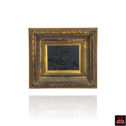 Black On Black Textured Abstract Painting