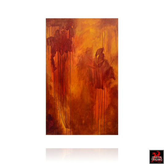 LUMINOUS SEA - A Fiery Rich Abstract Painting