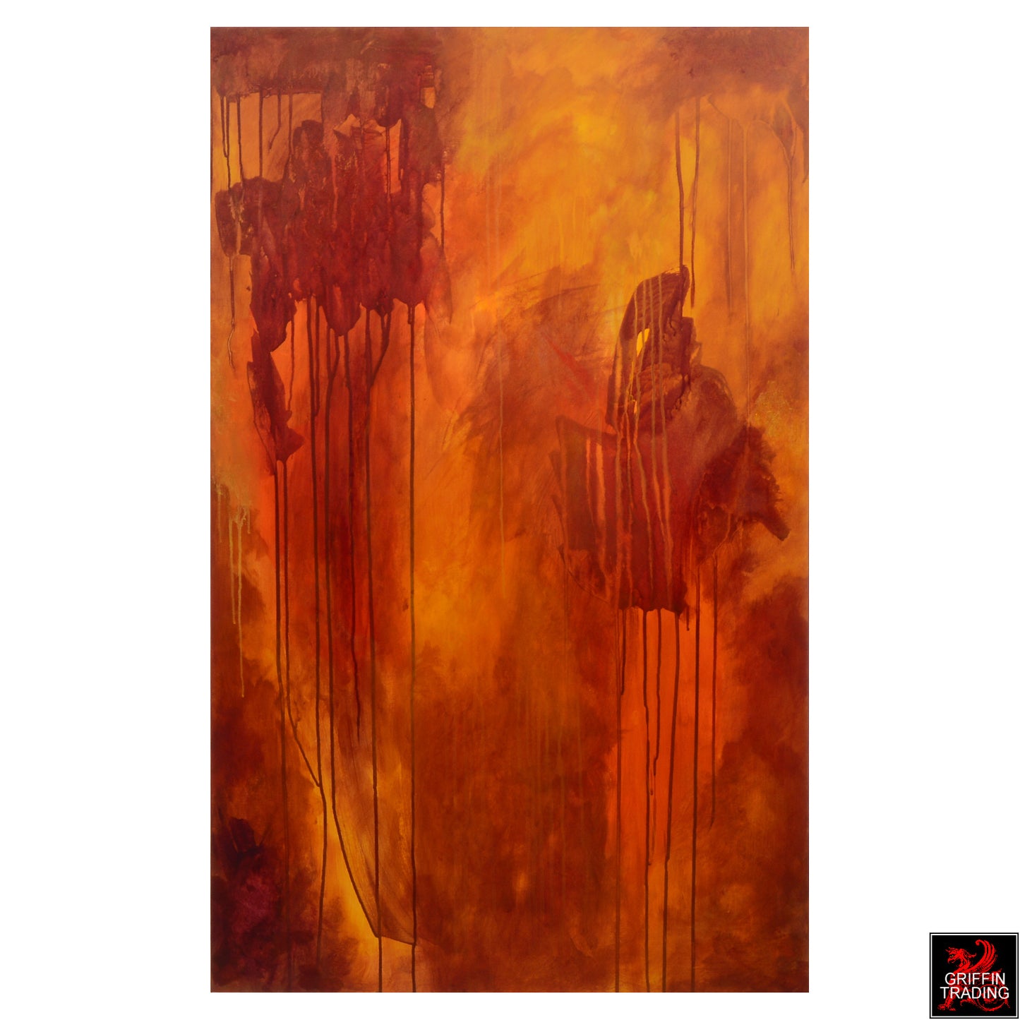LUMINOUS SEA - A Fiery Rich Abstract Painting
