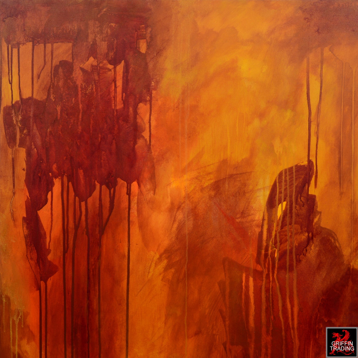 LUMINOUS SEA - A Fiery Rich Abstract Painting