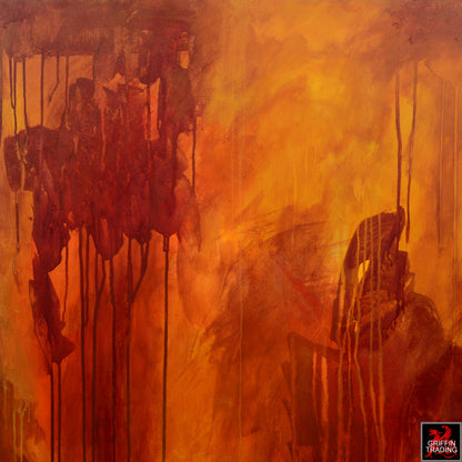 LUMINOUS SEA - A Fiery Rich Abstract Painting