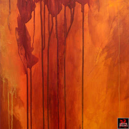 LUMINOUS SEA - A Fiery Rich Abstract Painting