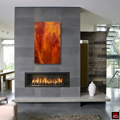 LUMINOUS SEA - A Fiery Rich Abstract Painting