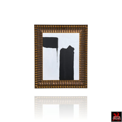 SILENT PASSAGE Black and White Abstract Painting