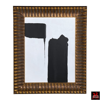 SILENT PASSAGE Black and White Abstract Painting