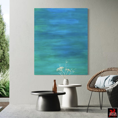 TRANQUILITY - Immersive Blue And Green Abstract Painting