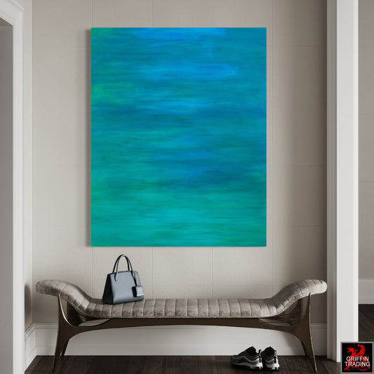 TRANQUILITY - Immersive Blue And Green Abstract Painting
