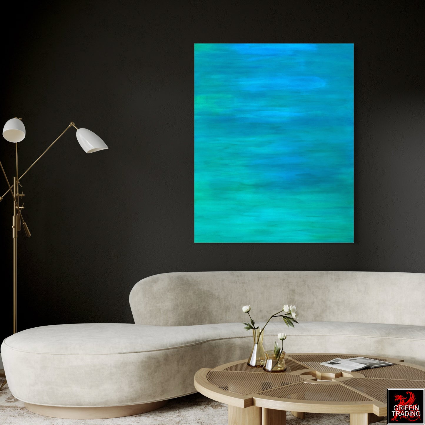 TRANQUILITY - Immersive Blue And Green Abstract Painting