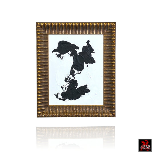 UNCHARTED Black and White Abstract Painting